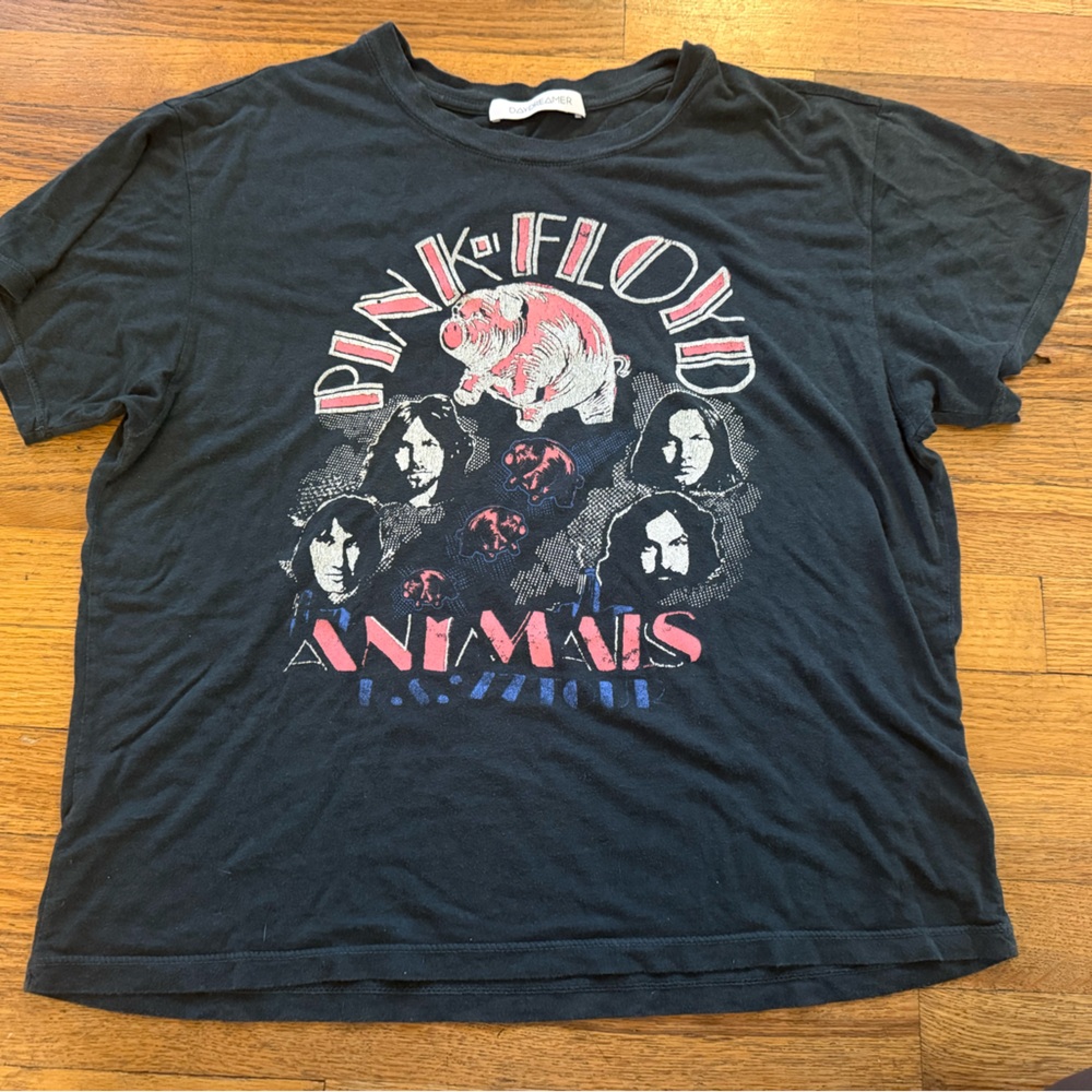Free People DAYDREAMER- Pink Floyd Animals Graphic Tee. Dark grey. Small. - Picture 2 of 2